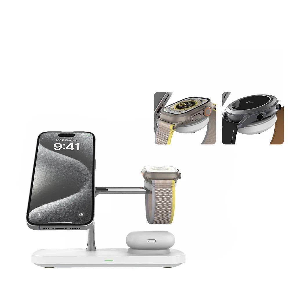 3-in-1 Wireless Charger Stand for iPhone, Apple Watch & AirPods - Fast Charging Magsafe Compatible 6