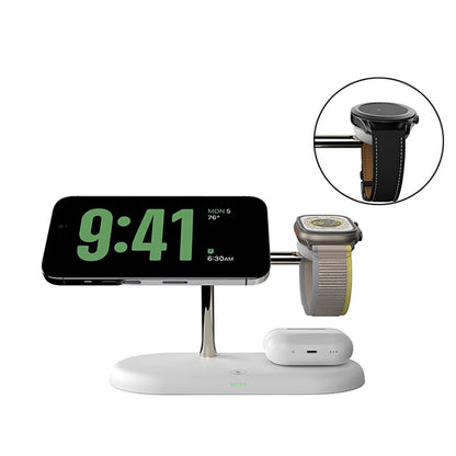 3-in-1 Wireless Charger Stand for iPhone, Apple Watch & AirPods - Fast Charging Magsafe Compatible 8