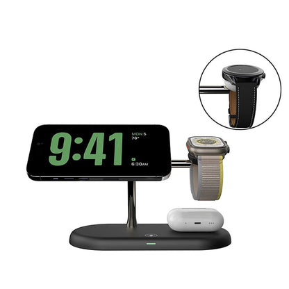 3-in-1 Wireless Charger Stand for iPhone, Apple Watch & AirPods - Fast Charging Magsafe Compatible 9