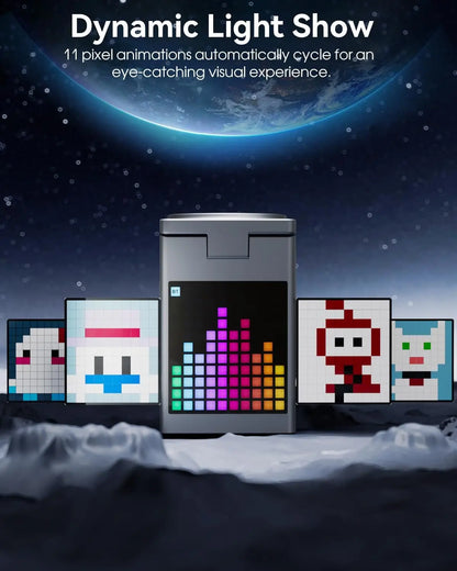 3-in-1 Wireless Charger with Bluetooth Speaker, Digital Clock & Customizable Display 3