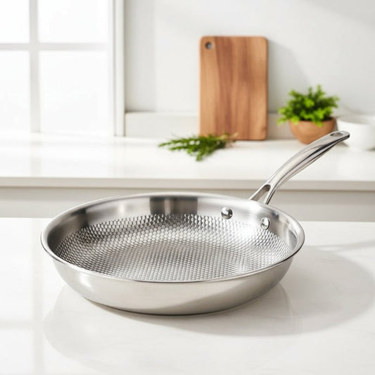 304 Stainless Steel Non-Stick Frying Pan - Durable Skillet for Gas & Induction Cooking 1