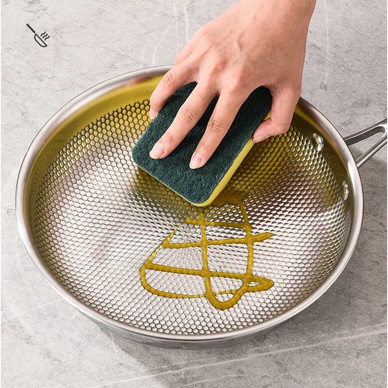 304 Stainless Steel Non-Stick Frying Pan - Durable Skillet for Gas & Induction Cooking 3