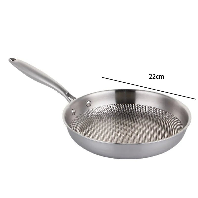 304 Stainless Steel Non-Stick Frying Pan - Durable Skillet for Gas & Induction Cooking 6