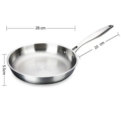 304 Stainless Steel Non-Stick Frying Pan - Durable Skillet for Gas & Induction Cooking 7