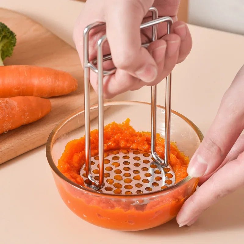 304 Stainless Steel Potato Masher - Ergonomic Kitchen Tool for Effortless Mashing 1