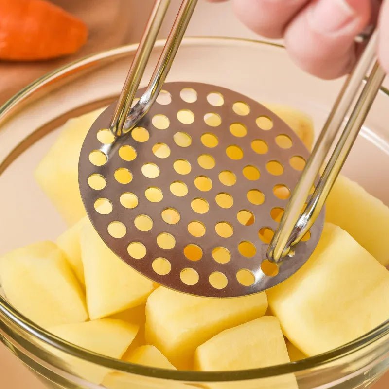 304 Stainless Steel Potato Masher - Ergonomic Kitchen Tool for Effortless Mashing 2