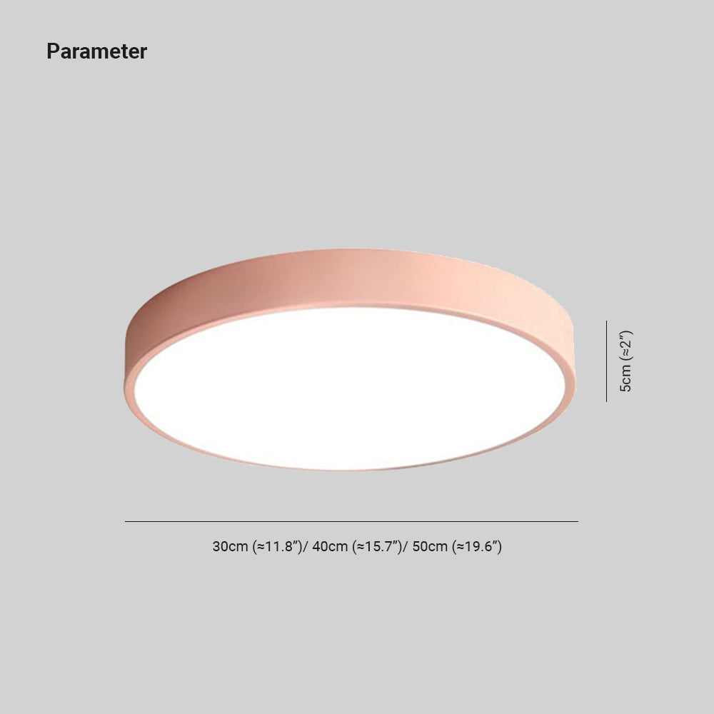 Modern LED Ceiling Light Fixture in Soft Pink and Gray - Energy-Efficient Warm White Illumination 5