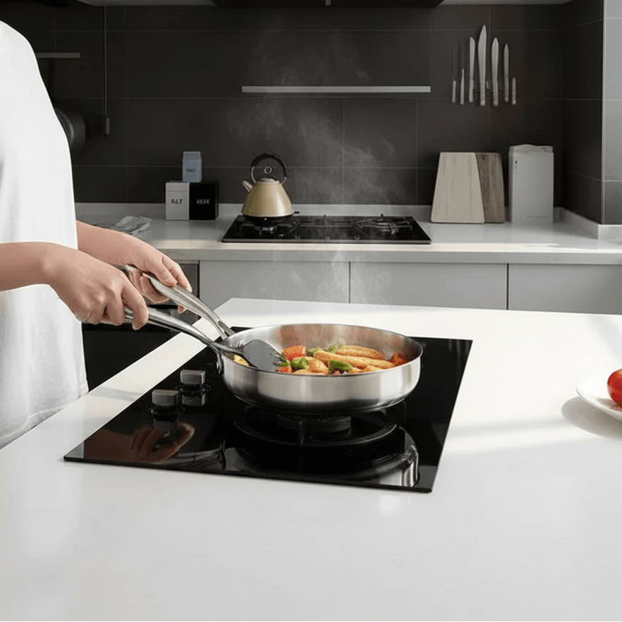 316 Stainless Steel Frying Pan - Non-Stick Skillet for Gas & Induction Cooking 0