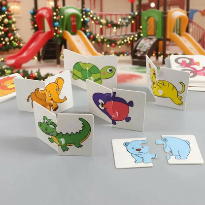 32 Pcs Enlightenment Card Matching Puzzle Early Education Cartoon Pattern Cognitive Boys and Girls Toys 1