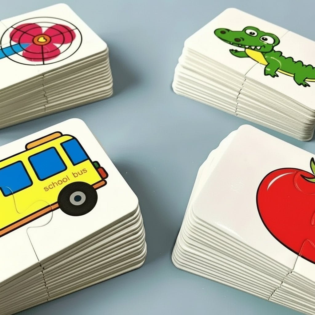 32 Pcs Enlightenment Card Matching Puzzle Early Education Cartoon Pattern Cognitive Boys and Girls Toys 2