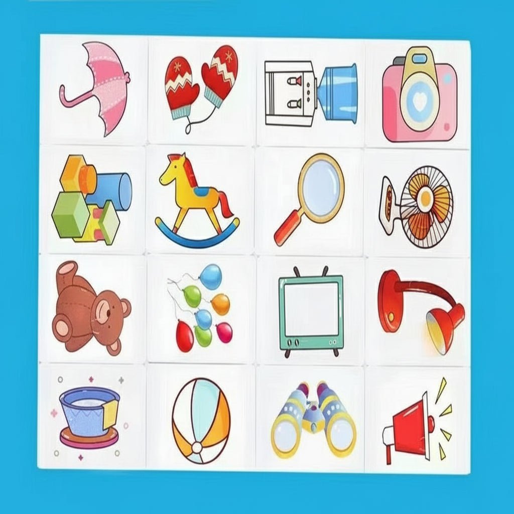 32 Pcs Enlightenment Card Matching Puzzle Early Education Cartoon Pattern Cognitive Boys and Girls Toys 6