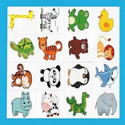 32 Pcs Enlightenment Card Matching Puzzle Early Education Cartoon Pattern Cognitive Boys and Girls Toys 7