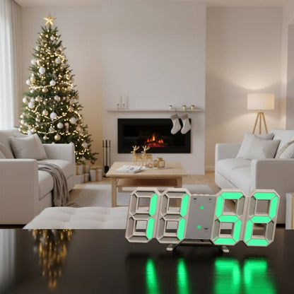 3D Luminous Digital Clock with Voice Activation & Silent Alarm - Electronic Wall Clock 2