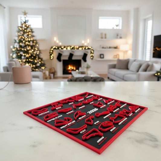 3D Printed Racing Calendar 2026 - F1 Track Wall Art with Stand 0