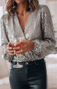 GLAMVOUE – Elegant Glamour Blouse Premium Fabric Timeless Design