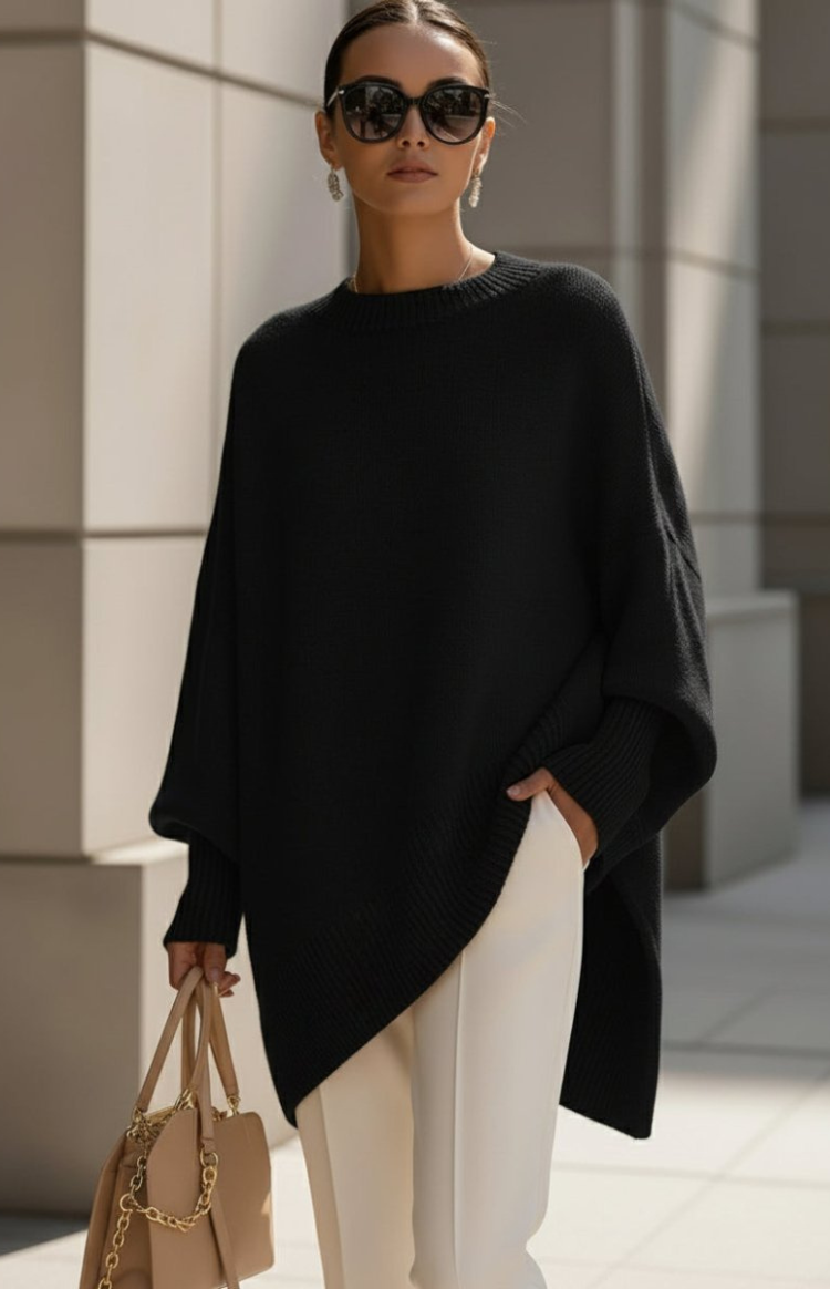 VELORIA – Cozy Oversized Knit Sweater for Women, Elegant Cold-Season Style