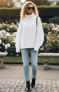 WARMÉE – Cozy Oversized Chunky Knit Turtleneck Sweater for Relaxed Winter Style