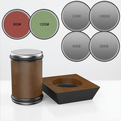 4-Angle Rolling Knife Sharpener 15/18/20/22° Roller Sharpeners Magnet Wooden base Diamond Grinder Set Woodwork Sharpening System 13