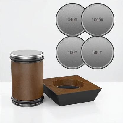 4-Angle Rolling Knife Sharpener 15/18/20/22° Roller Sharpeners Magnet Wooden base Diamond Grinder Set Woodwork Sharpening System 18