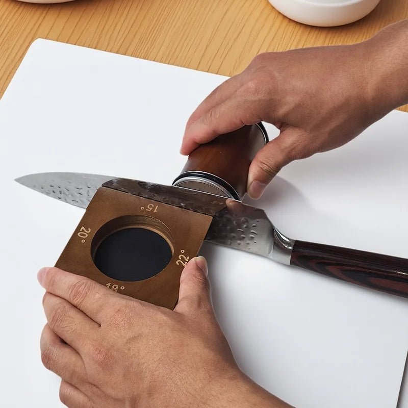 4-Angle Rolling Knife Sharpener 15/18/20/22° Roller Sharpeners Magnet Wooden base Diamond Grinder Set Woodwork Sharpening System 6