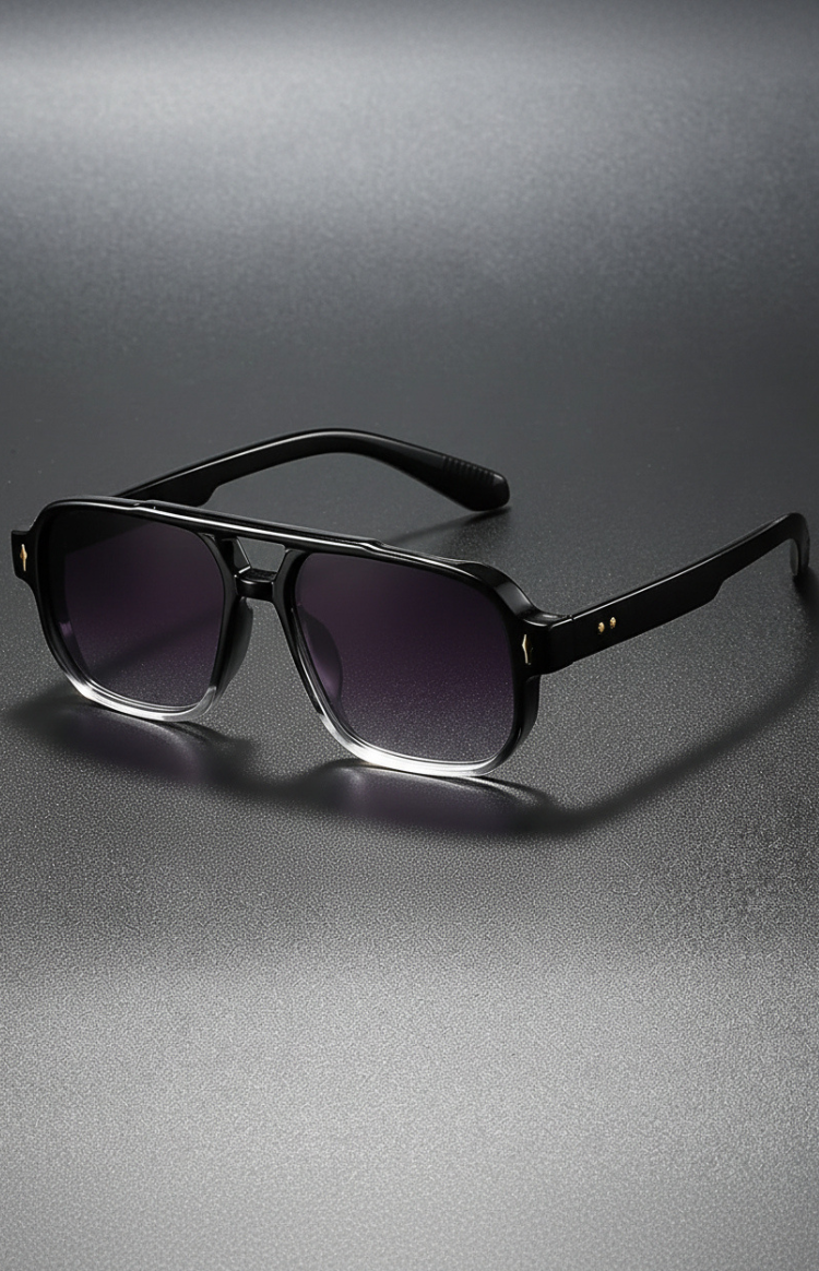 NOIRVA – Retro Square Frame Sunglasses with UV400 Protection