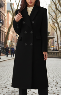 MONTÉRA – Women’s Long Wool Coat for Sophisticated Winter Styling