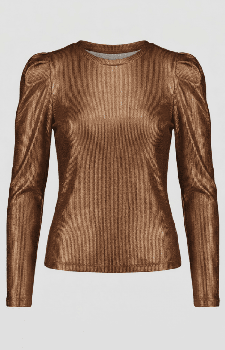 SHIMMERIA – Elegant Sparkling Evening Top with Dramatic Sleeves