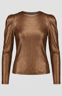 SHIMMERIA – Elegant Sparkling Evening Top with Dramatic Sleeves