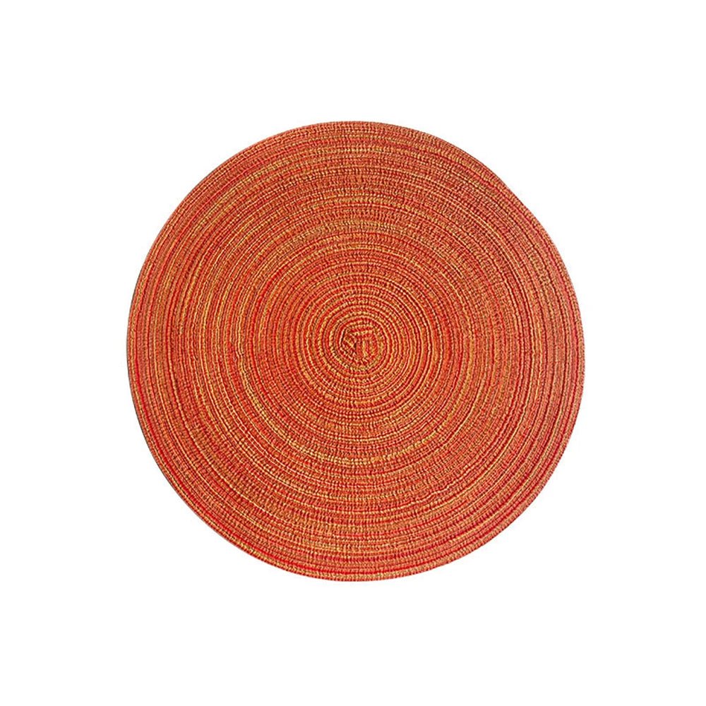 4pcs Round Table Mat Woven Ramie Placemats Anti Slip Dining Table Mats Non-Slip Tableware Bowl Pads Kitchen Drink Cup Coasters 11