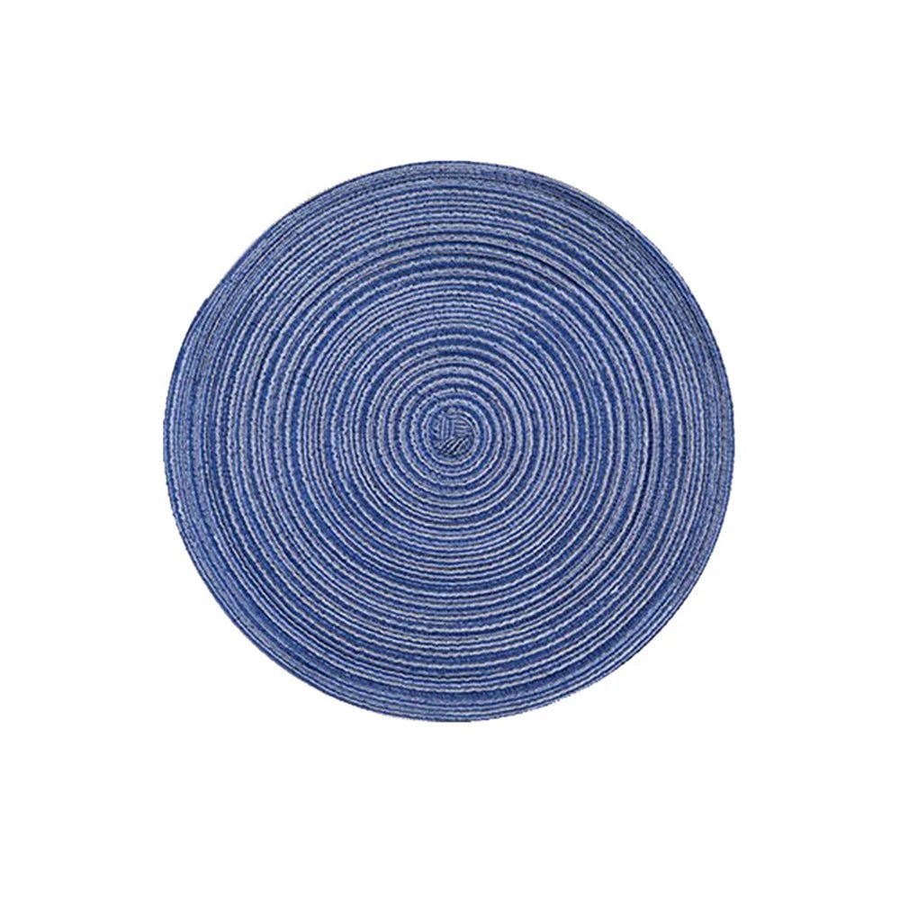 4pcs Round Table Mat Woven Ramie Placemats Anti Slip Dining Table Mats Non-Slip Tableware Bowl Pads Kitchen Drink Cup Coasters 12