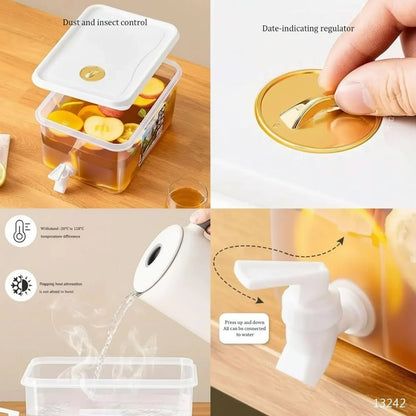 5L Cold Water Dispenser with Faucet - Durable PP Plastic for Easy Hydration 4