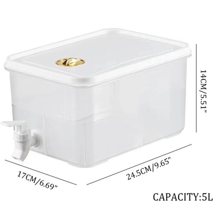 5L Cold Water Dispenser with Faucet - Durable PP Plastic for Easy Hydration 6