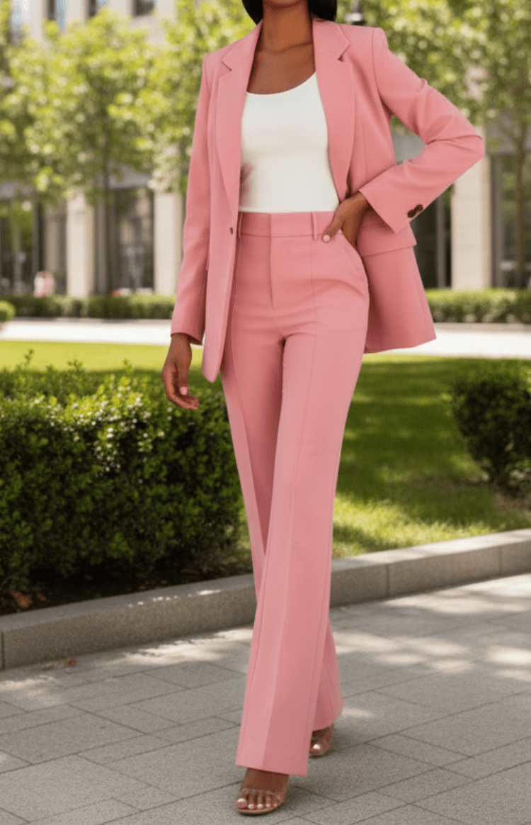 VOGUEELITE – Sophisticated Women's Suit Set Tailored Blazer and Trouser for Office
