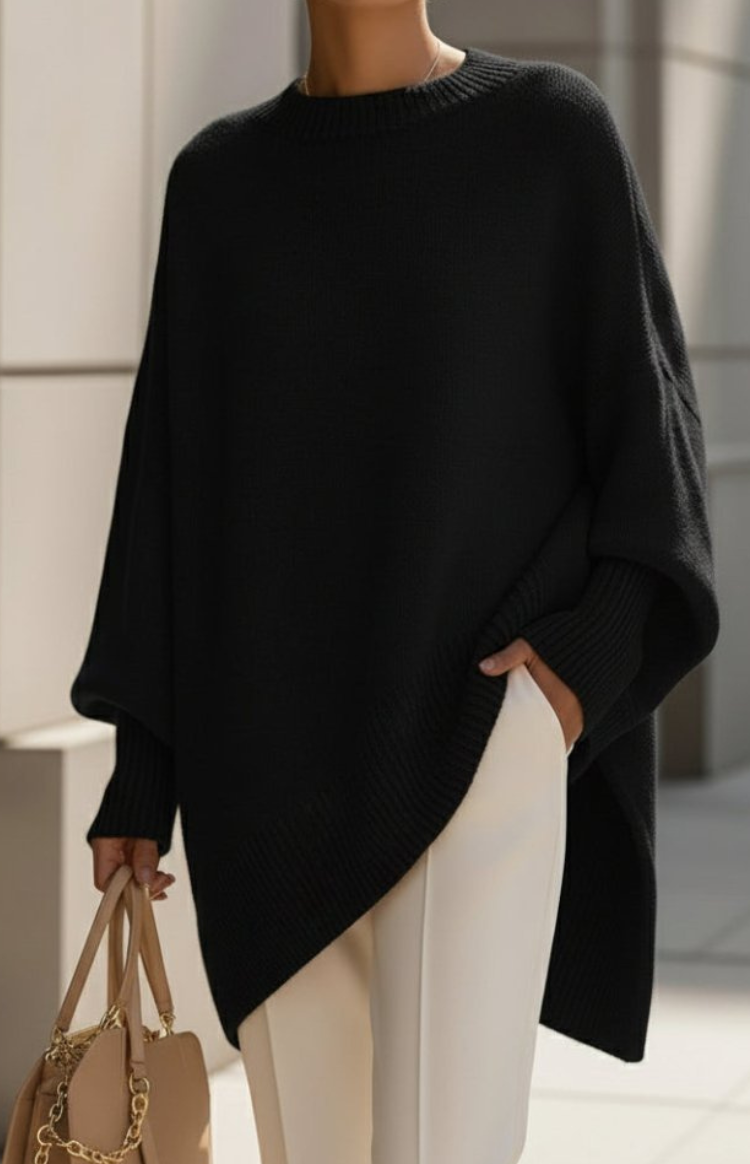 VELORIA – Cozy Oversized Knit Sweater for Women, Elegant Cold-Season Style