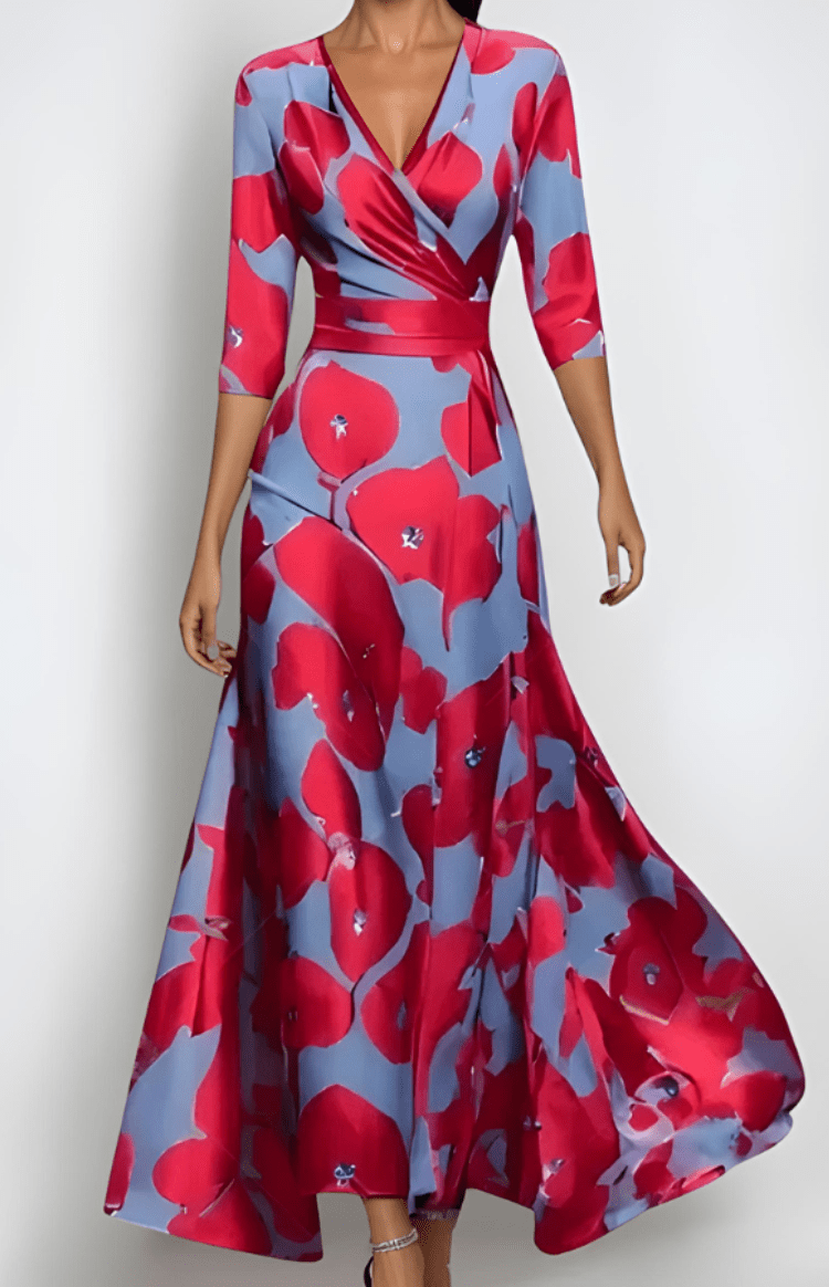 VOGUEFLORA – Elegant Floral Summer Dress for Women Timeless Style and Comfort