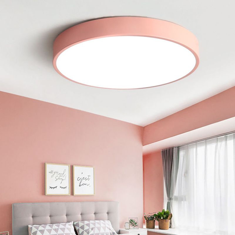 Variant image for Modern LED Ceiling Light Fixture in Soft Pink and Gray - Energy-Efficient Warm White Illumination-19