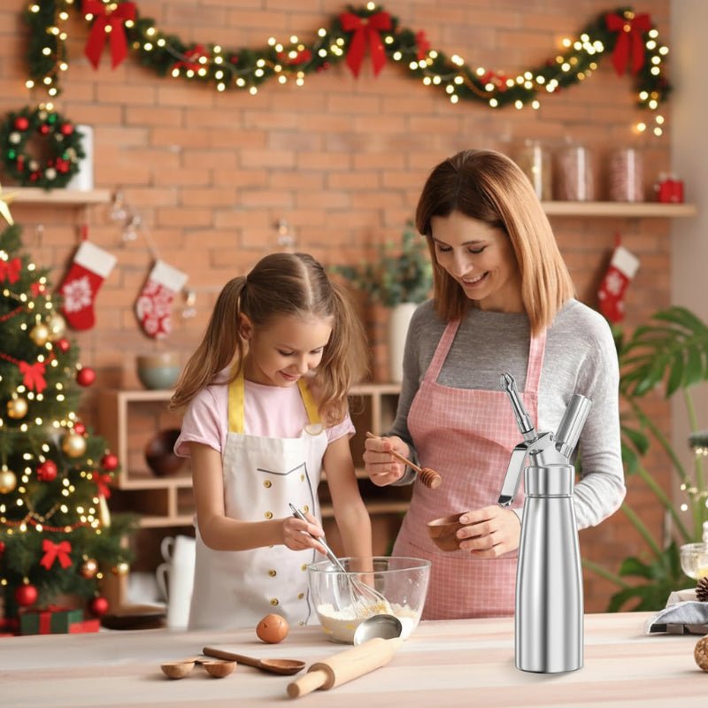 WHIPTRON – 500ml Aluminum Whipped Cream Dispenser with 3 Nozzles