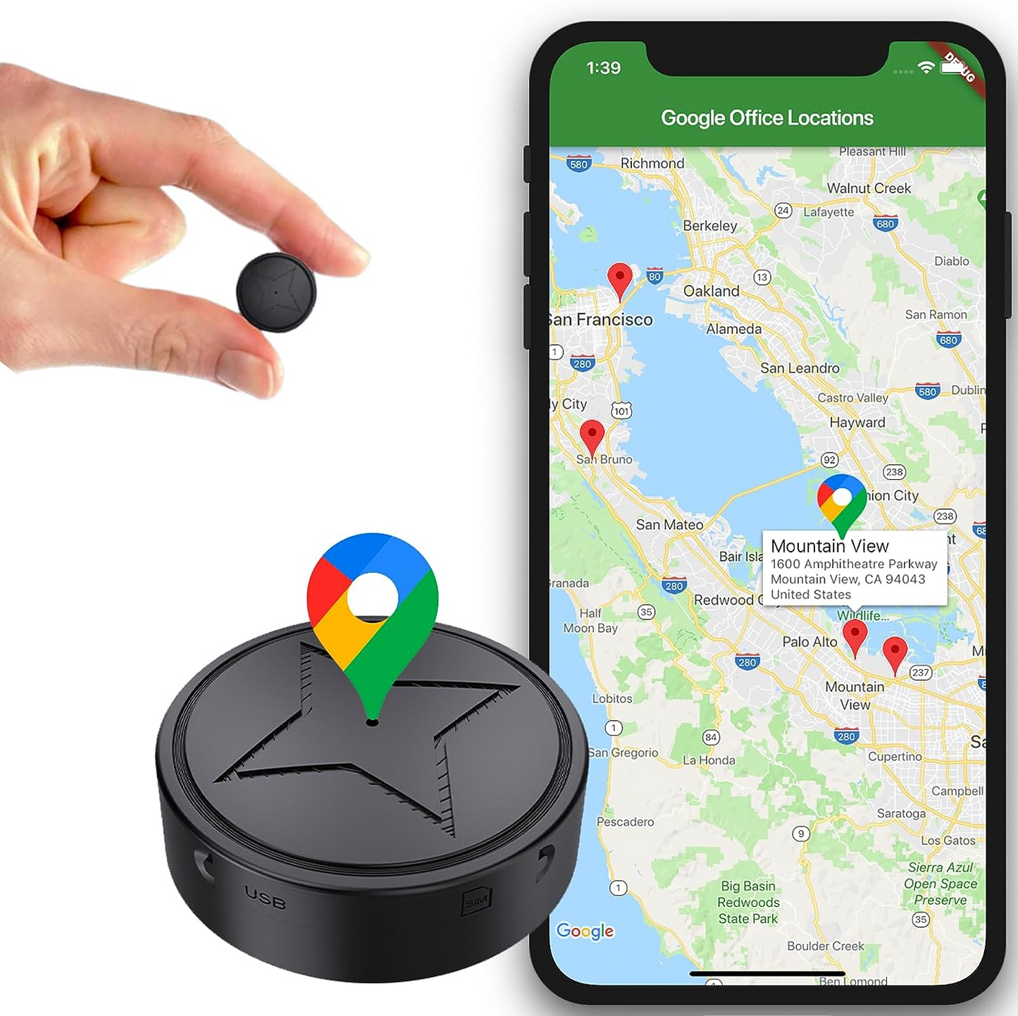 Compact Mini GPS Tracker – Best Real-Time Location Device for Keys, Pets & Bags 2
