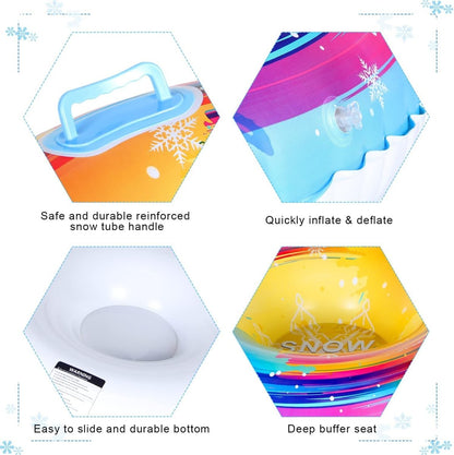 FROSTRIDER – Inflatable Snow Tube with Strong Handles for Fast Winter Fun