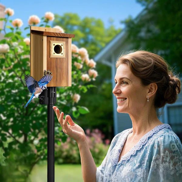 BLUELODGE – Durable Cedar Nesting Box for Jays & Swallow Species