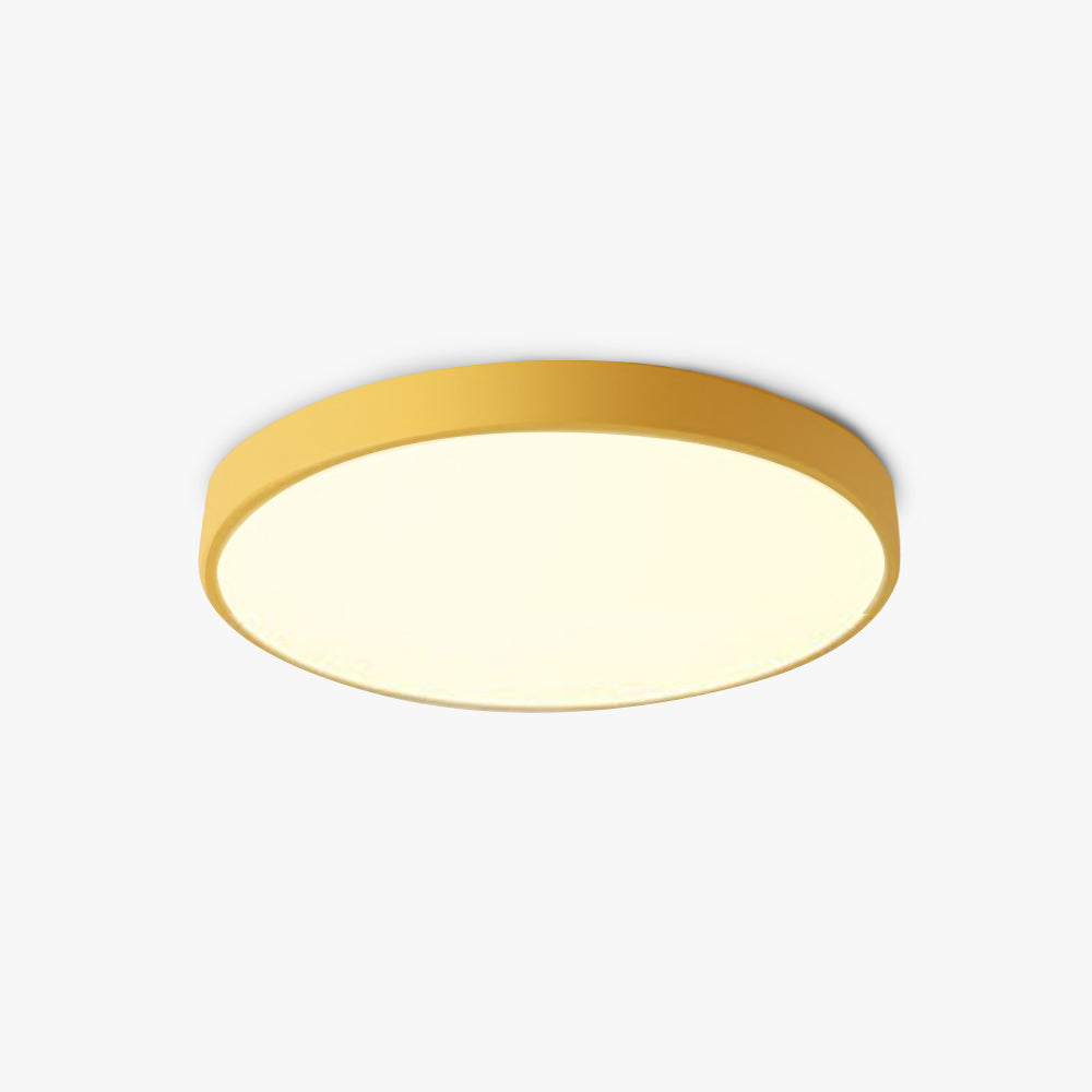 Modern LED Ceiling Light Fixture in Soft Pink and Gray - Energy-Efficient Warm White Illumination 3