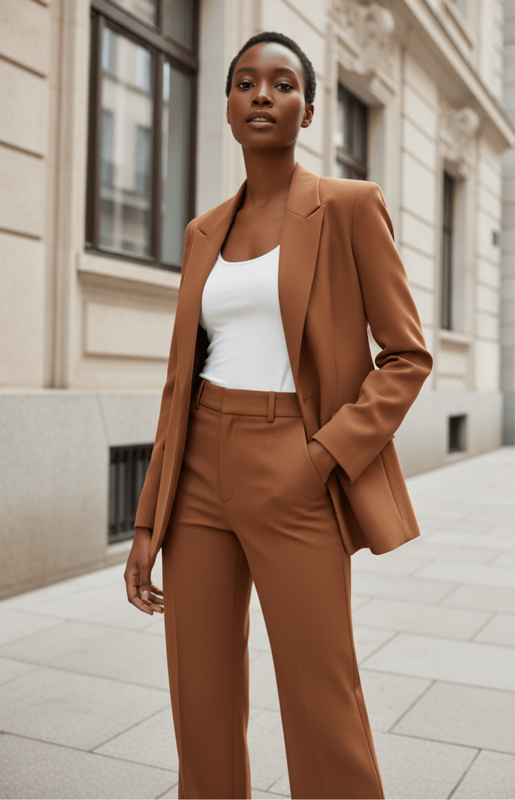 VOGUEELITE – Sophisticated Women's Suit Set Tailored Blazer and Trouser for Office