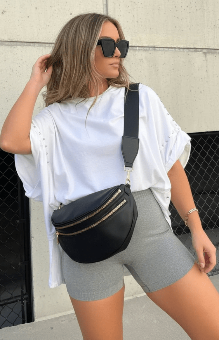 LUNA-STREET – Oversized Studded T-Shirt in Soft Fabric for Bold Style