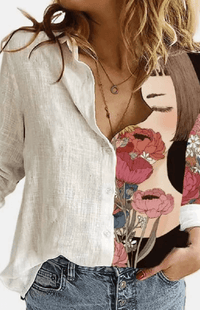 VIRELLE – Relaxed Fit Floral Blouse