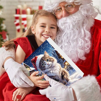 PURRVENT – 24-Day Cat Christmas Countdown with Retro Acrylic Charms