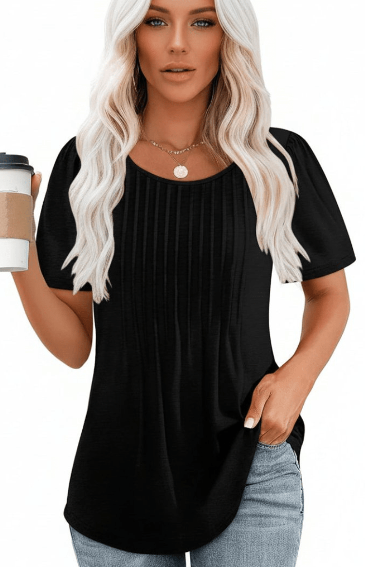 SERENEWEAR – Elegant Summer Basics T-Shirt Soft Airy Fabric Chic Style