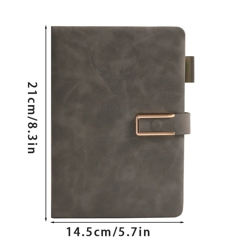 A5 Leather Notebook - 200 Pages with Personalized Cover & Bookmark 5