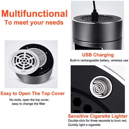 AEROCLEAN – Smart Smokeless Ashtray with Rechargeable Battery and HEPA Filter 3