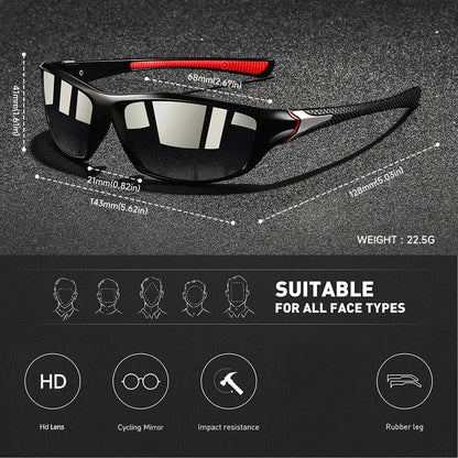 AEROVISTA – Polarized sports sunglasses with UV400 protection 7