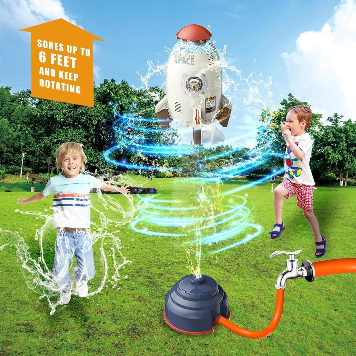 AQUASPIN – 360° Rotating Water Sprinkler Toy for Kids 3
